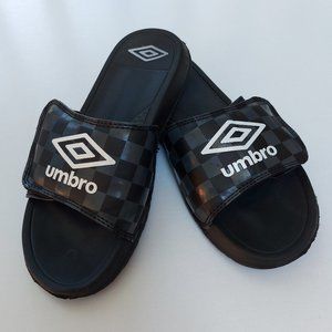 Umbro Heritage White Logo Athletic Slides